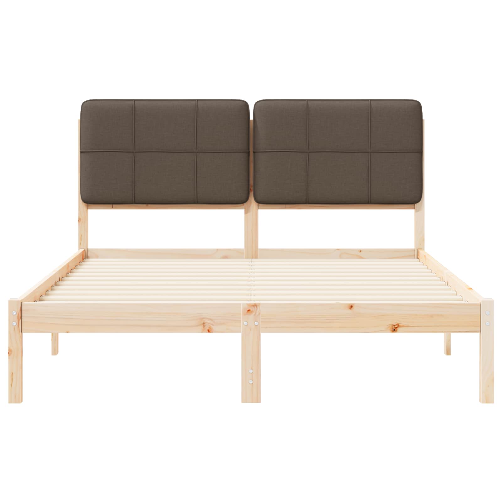 Bedframe met Gevoerd Hoofdgedeelte Taupe 150 x 200 cm is nu te koop bij PeponiXL, paradijselijk wonen!
