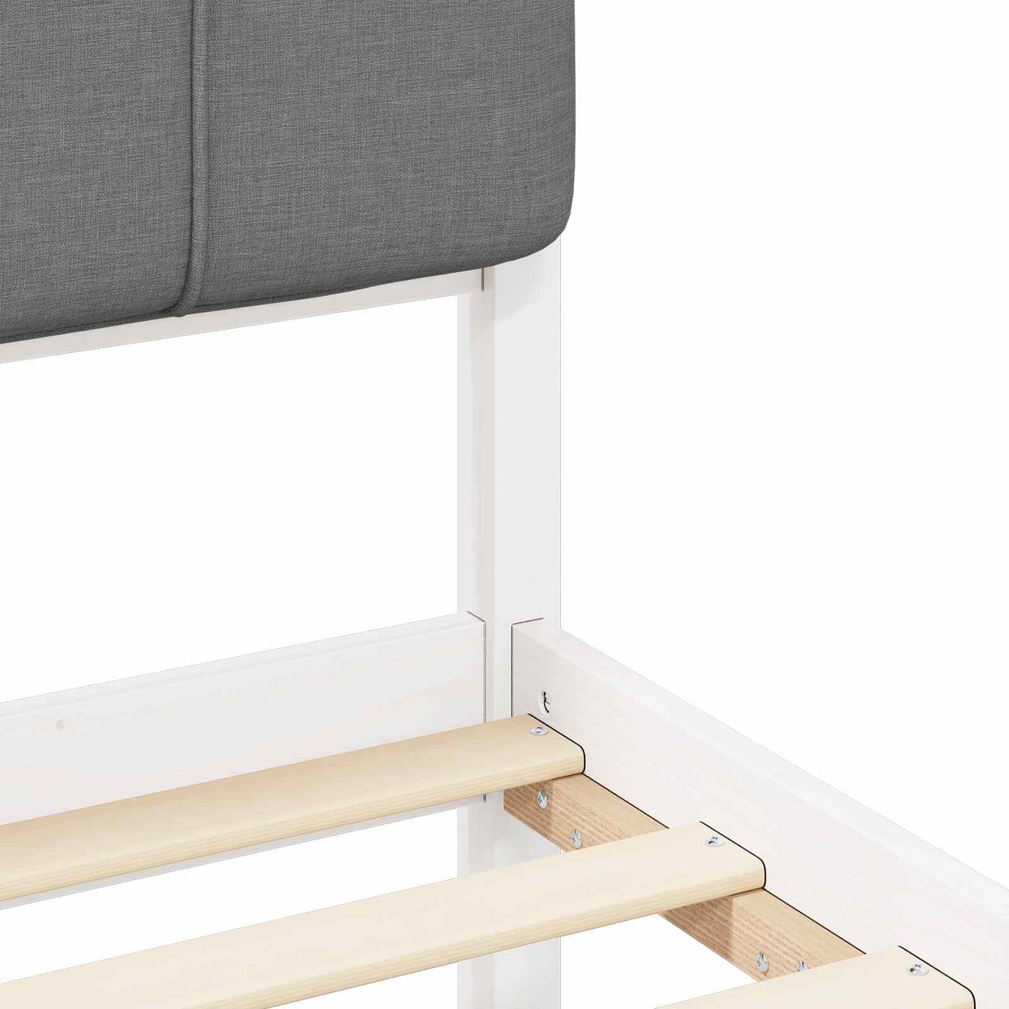 Bedframe met Gevoerd Hoofdgedeelte Lichtgrijs 150 x 200 cm is nu te koop bij PeponiXL, paradijselijk wonen!