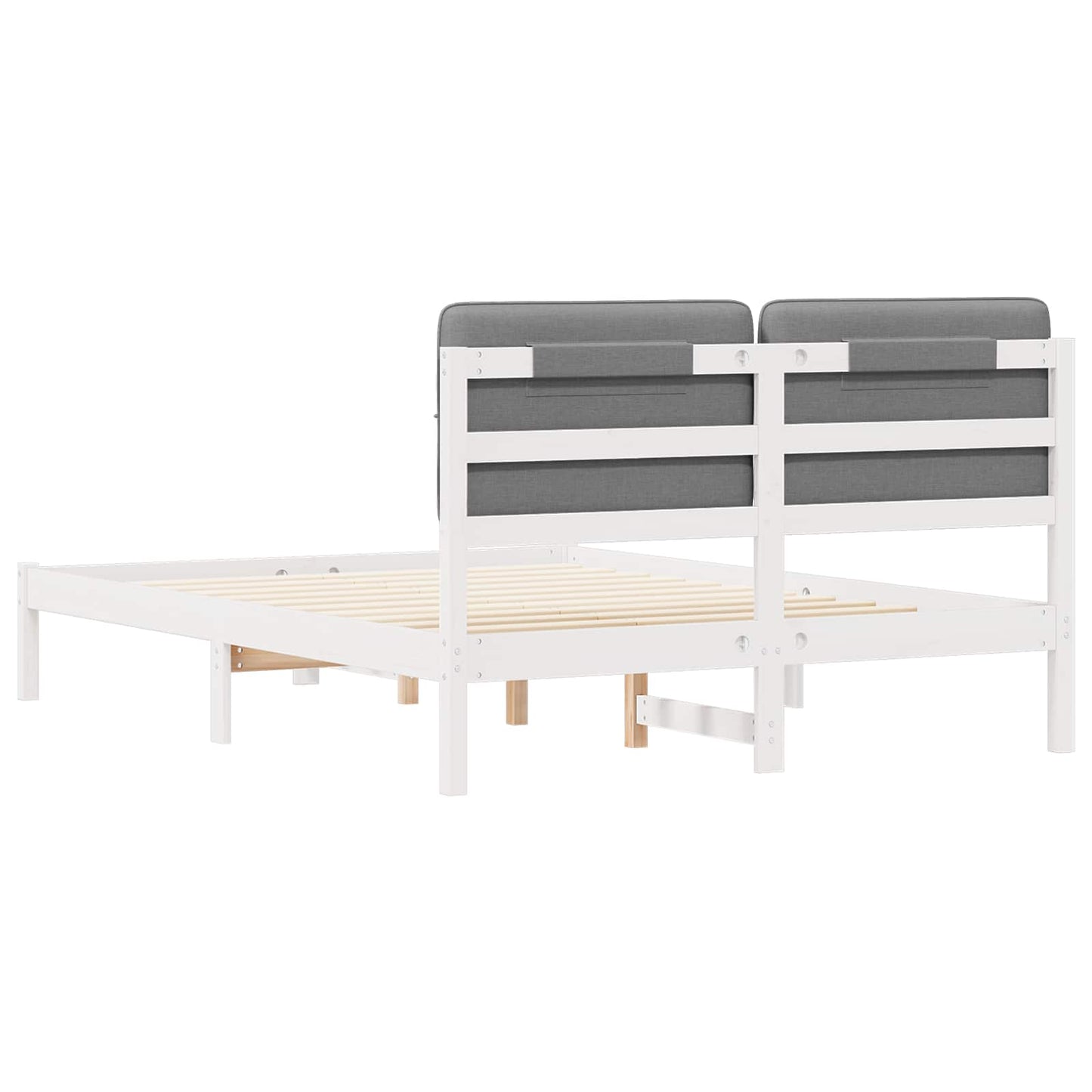 Bedframe met Gevoerd Hoofdgedeelte Lichtgrijs 150 x 200 cm is nu te koop bij PeponiXL, paradijselijk wonen!