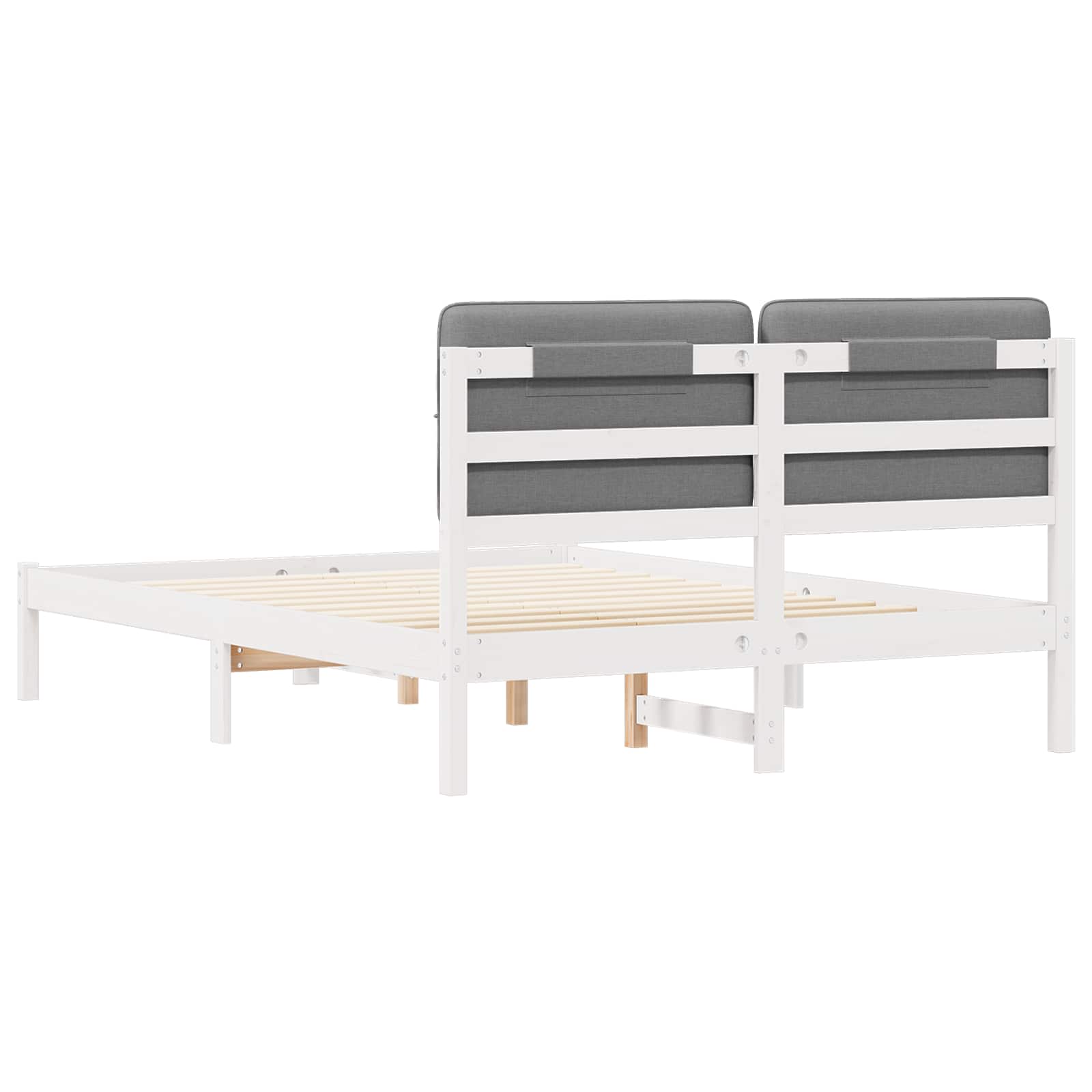 Bedframe met Gevoerd Hoofdgedeelte Lichtgrijs 140 x 200 cm is nu te koop bij PeponiXL, paradijselijk wonen!