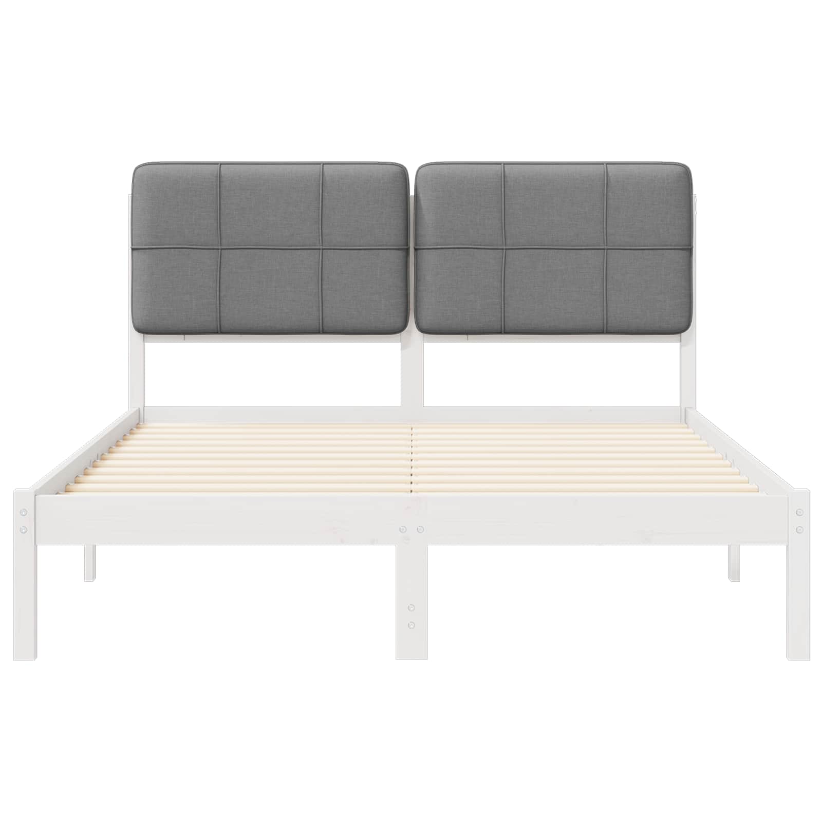 Bedframe met Gevoerd Hoofdgedeelte Lichtgrijs 140 x 200 cm is nu te koop bij PeponiXL, paradijselijk wonen!