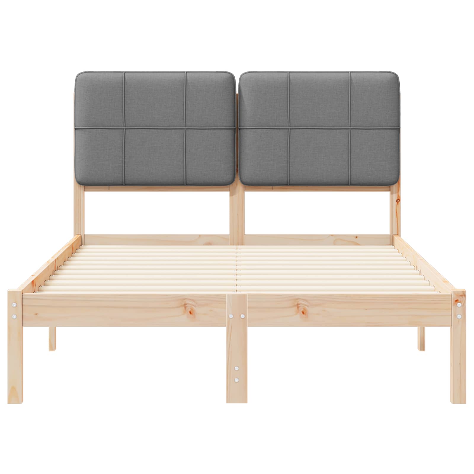 Bedframe met Gevoerd Hoofdgedeelte Lichtgrijs 120 x 200 cm is nu te koop bij PeponiXL, paradijselijk wonen!