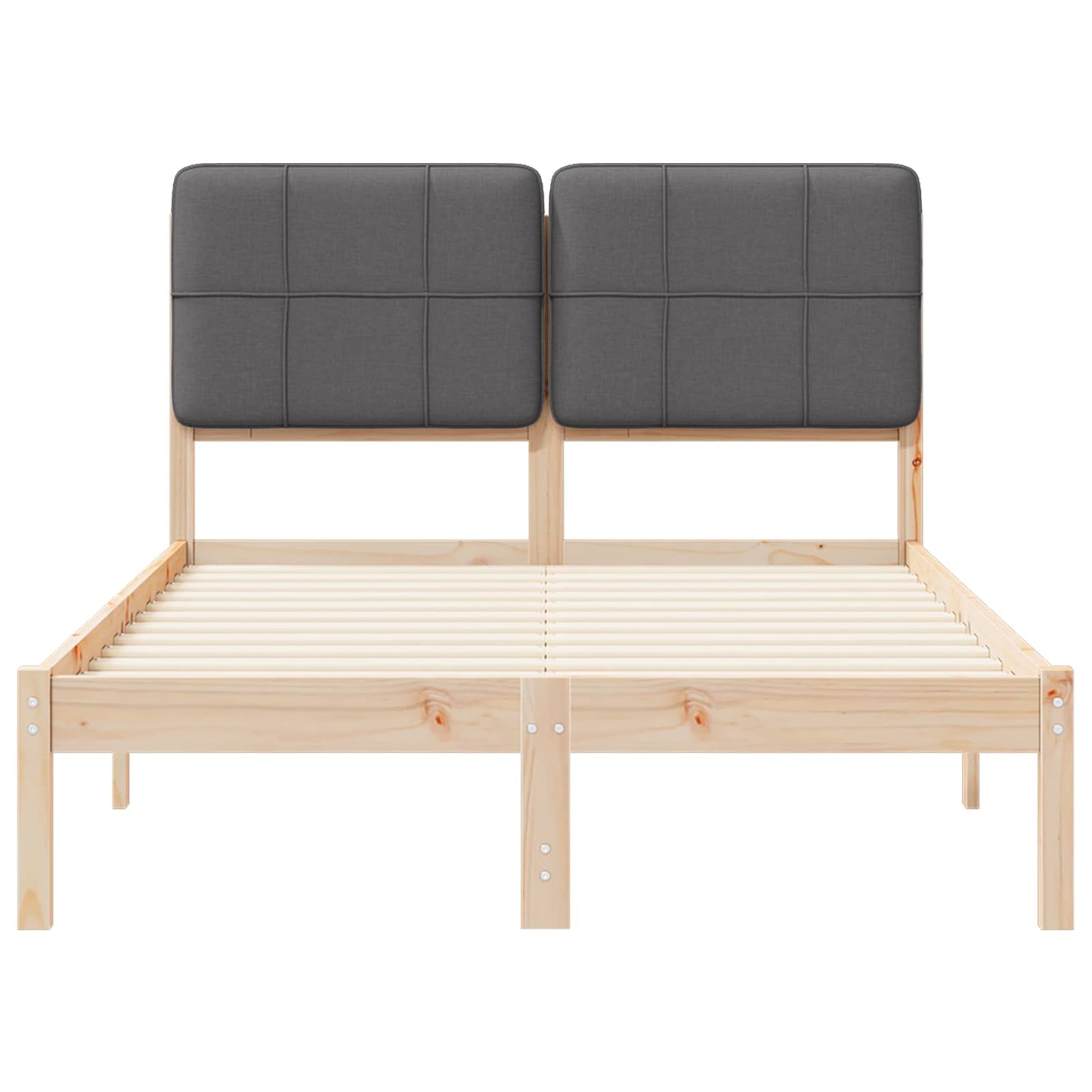 Bedframe met Gevoerd Hoofdgedeelte Donkergrijs 120 x 200 cm is nu te koop bij PeponiXL, paradijselijk wonen!