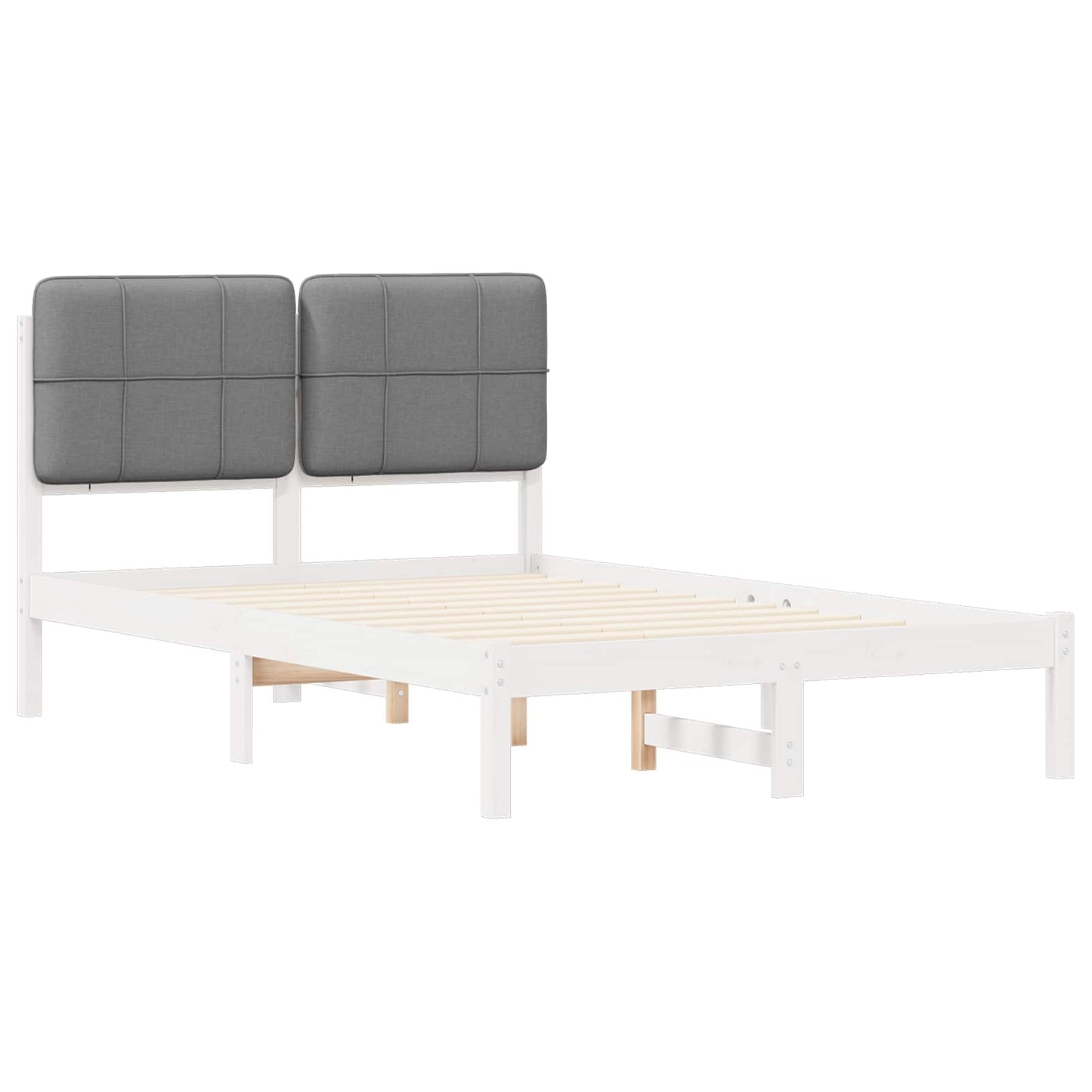 Bedframe met Gevoerd Hoofdgedeelte Lichtgrijs 120 x 200 cm is nu te koop bij PeponiXL, paradijselijk wonen!