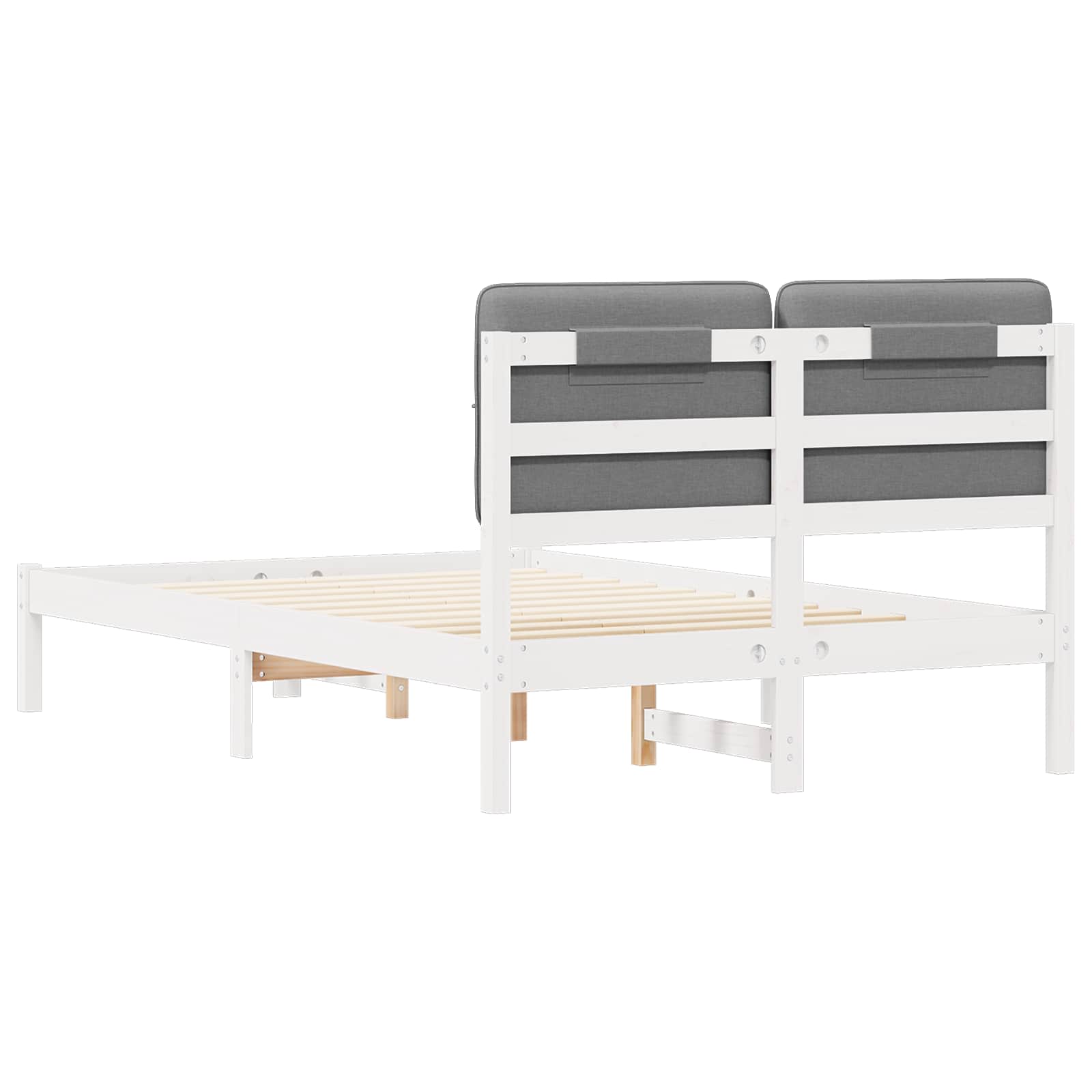 Bedframe met Gevoerd Hoofdgedeelte Lichtgrijs 120 x 200 cm is nu te koop bij PeponiXL, paradijselijk wonen!