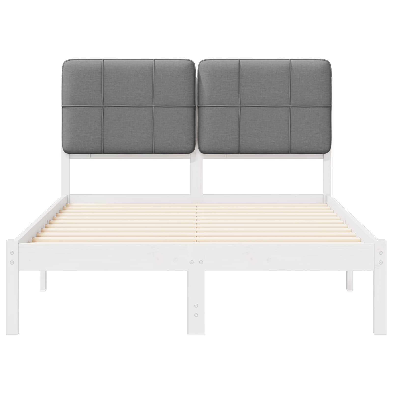 Bedframe met Gevoerd Hoofdgedeelte Lichtgrijs 120 x 200 cm is nu te koop bij PeponiXL, paradijselijk wonen!