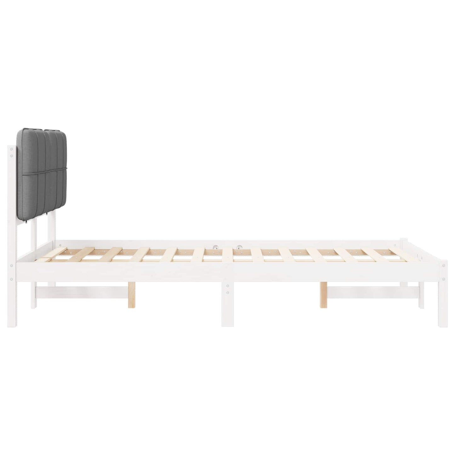 Bedframe met Gevoerd Hoofdgedeelte Lichtgrijs 120 x 200 cm is nu te koop bij PeponiXL, paradijselijk wonen!