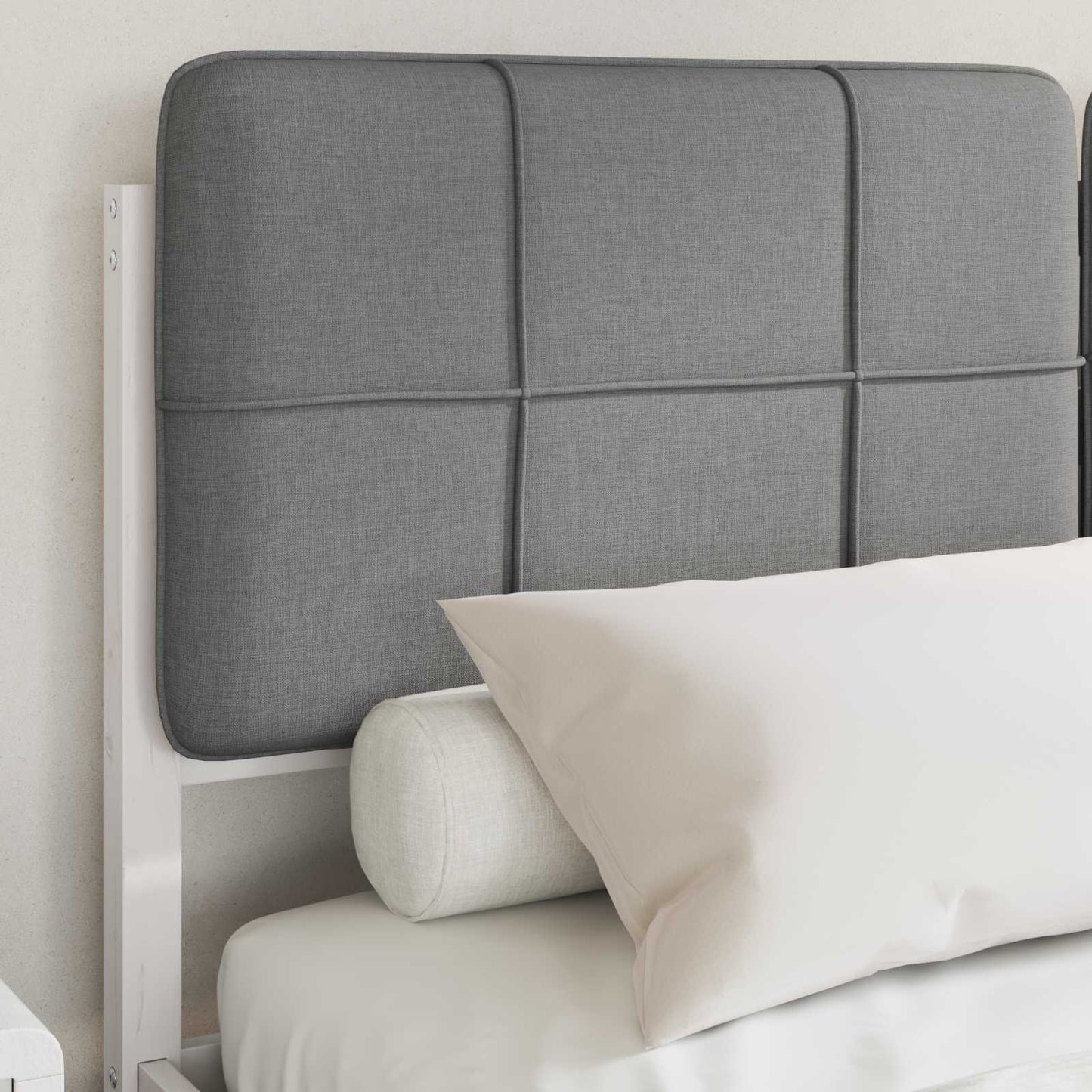 Bedframe met Gevoerd Hoofdgedeelte Lichtgrijs 140 x 190 cm is nu te koop bij PeponiXL, paradijselijk wonen!