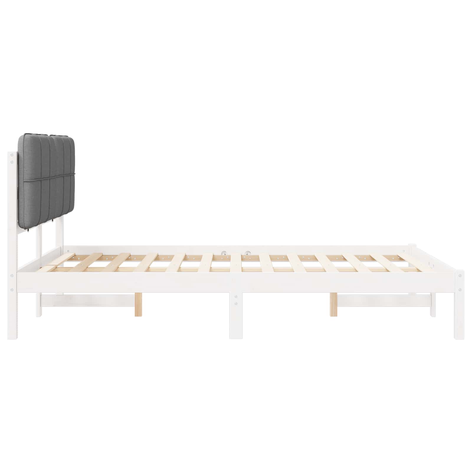 Bedframe met Gevoerd Hoofdgedeelte Lichtgrijs 140 x 190 cm is nu te koop bij PeponiXL, paradijselijk wonen!
