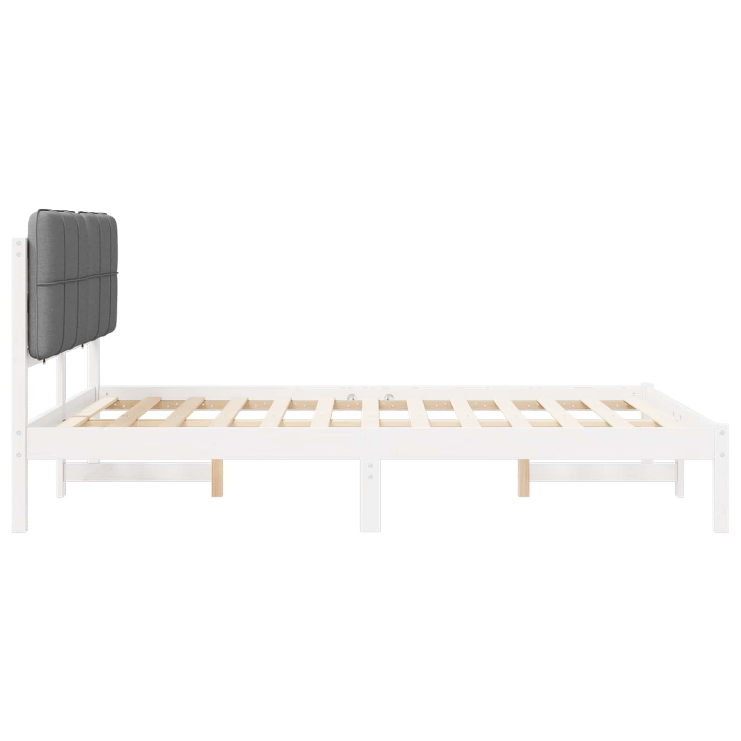 Bedframe met Gevoerd Hoofdgedeelte Lichtgrijs 135 x 190 cm is nu te koop bij PeponiXL, paradijselijk wonen!