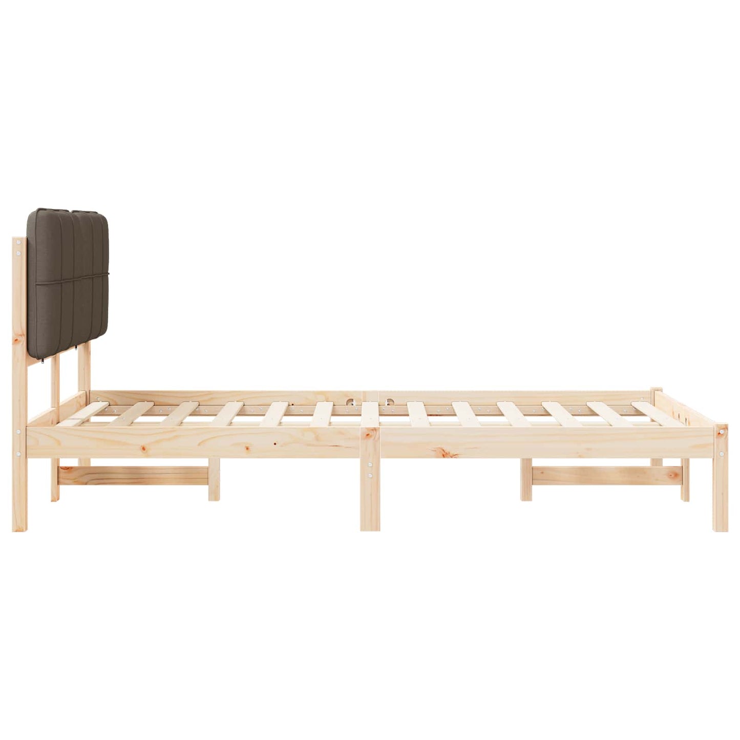 Bedframe met Gevoerd Hoofdgedeelte Taupe 120 x 190 cm is nu te koop bij PeponiXL, paradijselijk wonen!