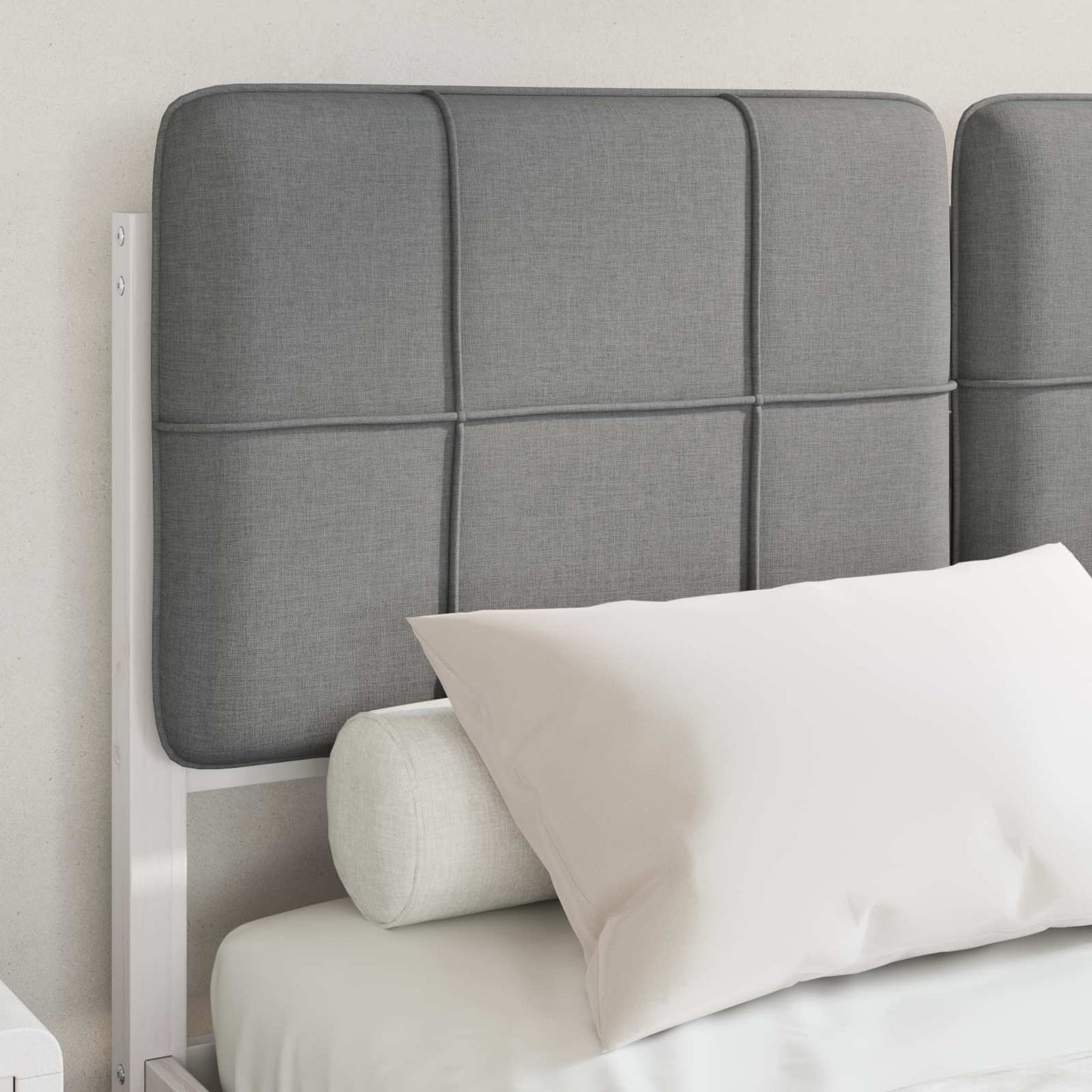 Bedframe met Gevoerd Hoofdgedeelte Lichtgrijs 120 x 190 cm is nu te koop bij PeponiXL, paradijselijk wonen!