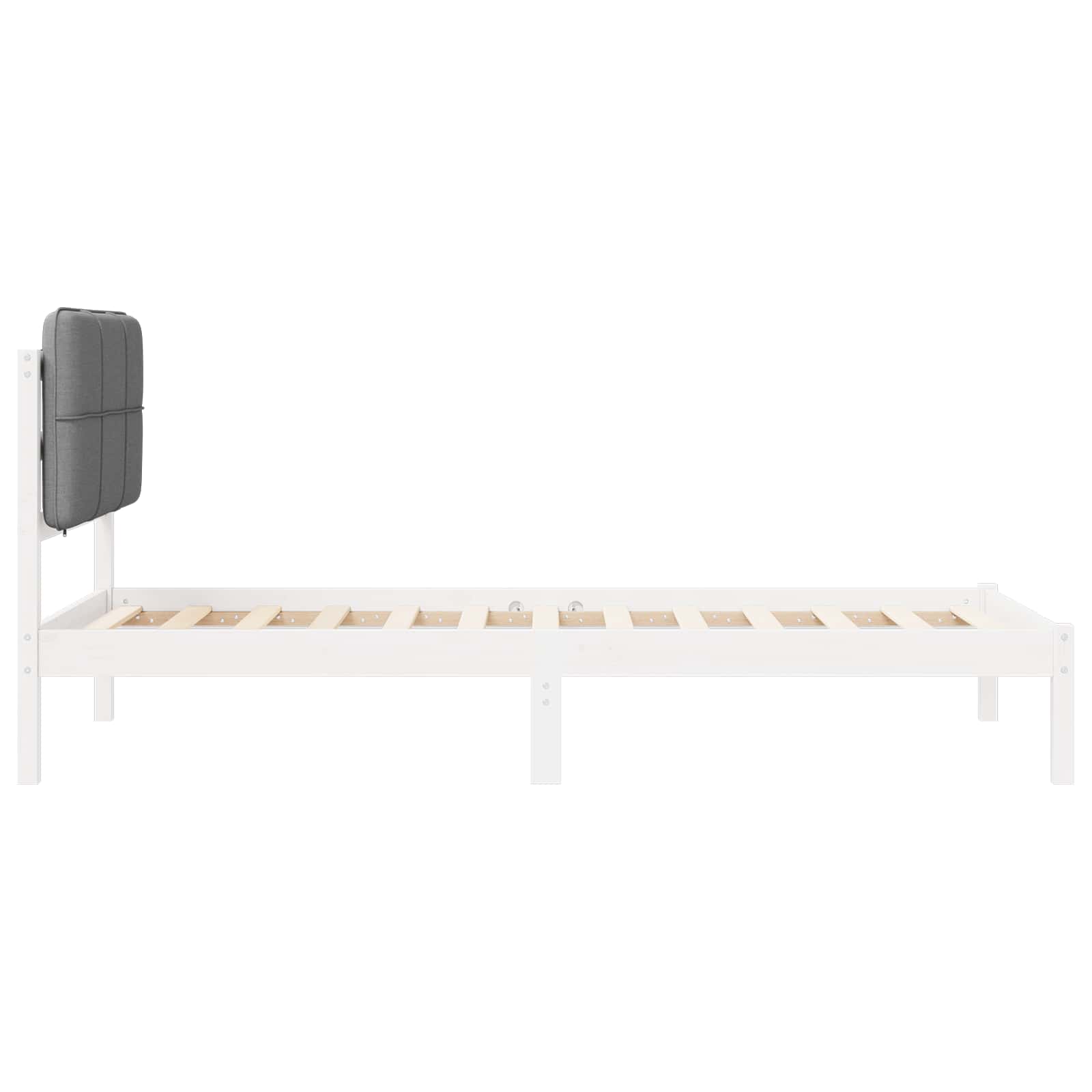 Bedframe met Gevoerd Hoofdgedeelte Lichtgrijs 100 x 200 cm is nu te koop bij PeponiXL, paradijselijk wonen!