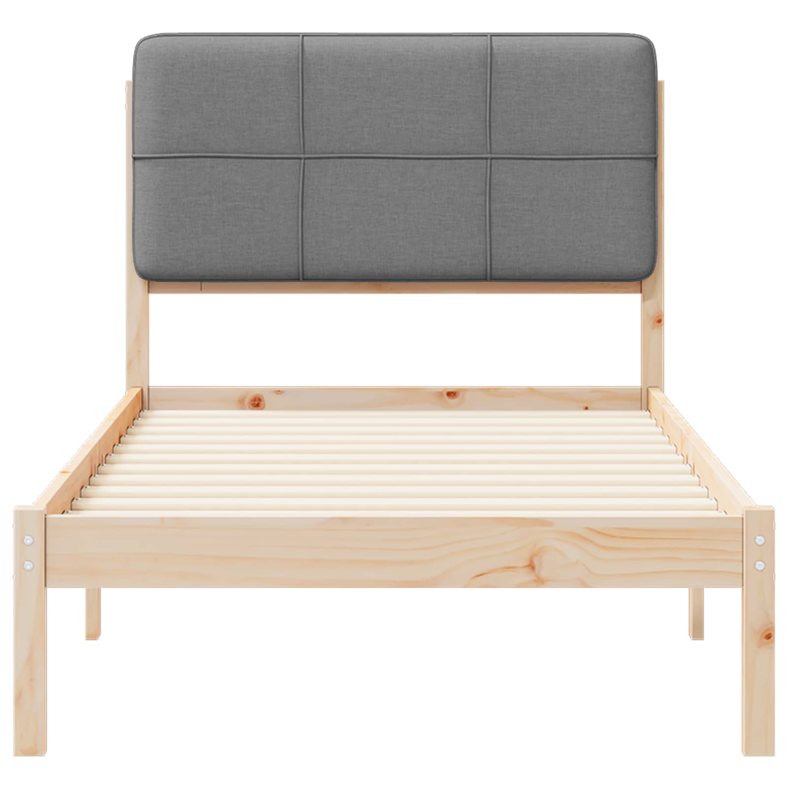 Bedframe met Gevoerd Hoofdgedeelte Lichtgrijs 80 x 200 cm is nu te koop bij PeponiXL, paradijselijk wonen!