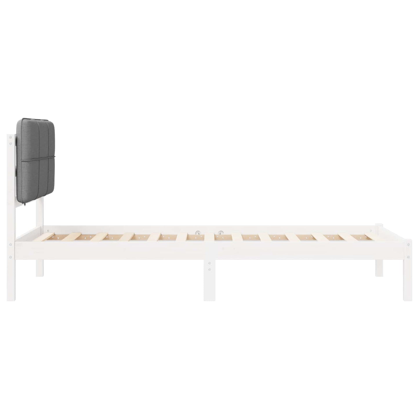 Bedframe met Gevoerd Hoofdgedeelte Lichtgrijs 75 x 190 cm is nu te koop bij PeponiXL, paradijselijk wonen!