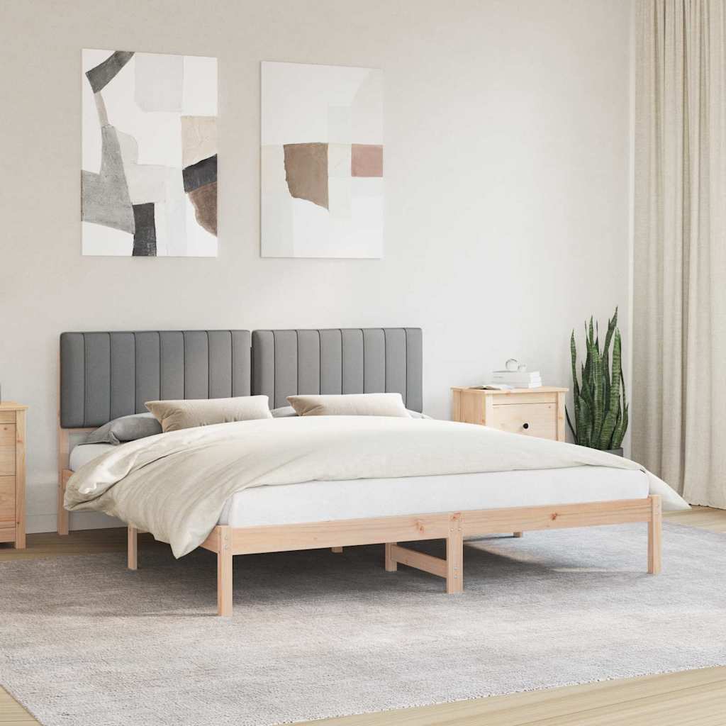 Bedframe met Gevoerd Hoofdgedeelte Lichtgrijs 180 x 200 cm is nu te koop bij PeponiXL, paradijselijk wonen!