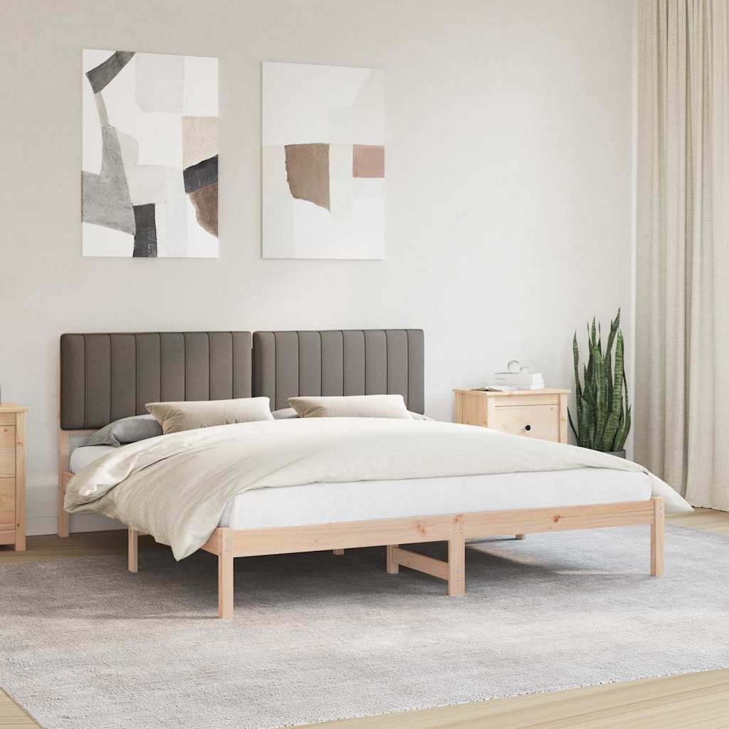 Bedframe met Gevoerd Hoofdgedeelte Taupe 180 x 200 cm is nu te koop bij PeponiXL, paradijselijk wonen!