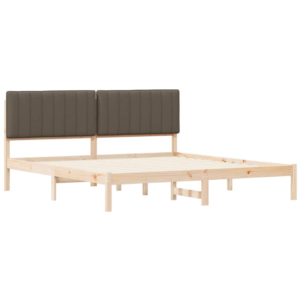 Bedframe met Gevoerd Hoofdgedeelte Taupe 180 x 200 cm is nu te koop bij PeponiXL, paradijselijk wonen!