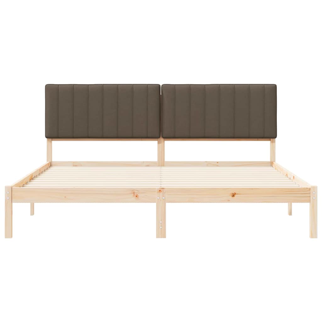 Bedframe met Gevoerd Hoofdgedeelte Taupe 180 x 200 cm is nu te koop bij PeponiXL, paradijselijk wonen!