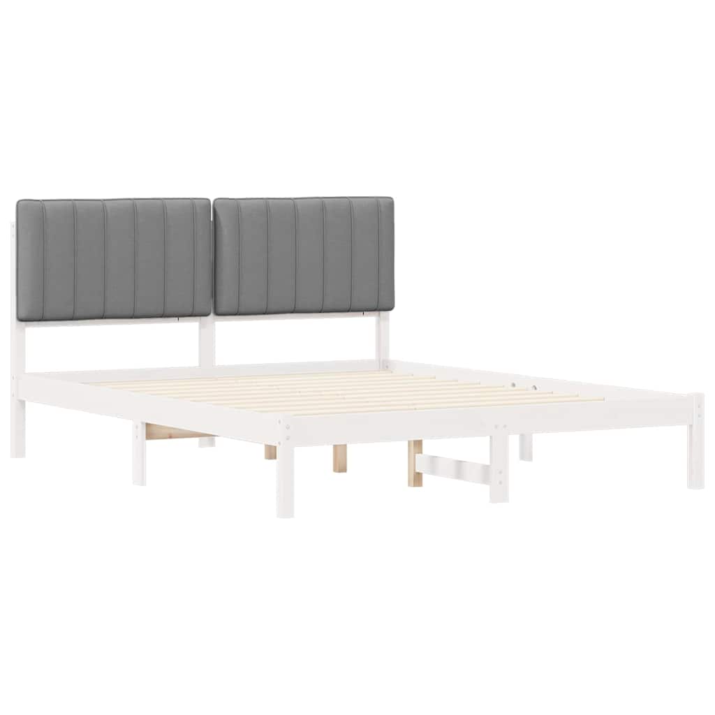 Bedframe met Gevoerd Hoofdgedeelte Lichtgrijs 150 x 200 cm is nu te koop bij PeponiXL, paradijselijk wonen!