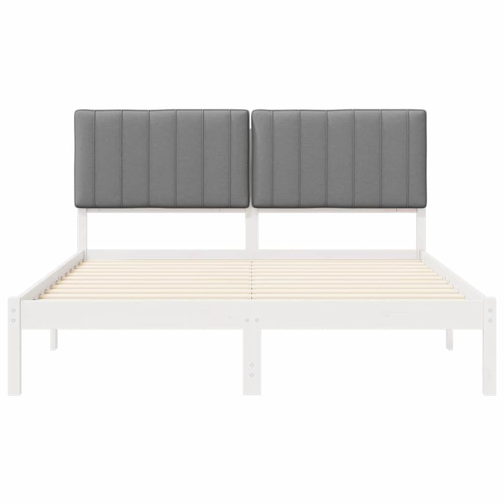 Bedframe met Gevoerd Hoofdgedeelte Lichtgrijs 150 x 200 cm is nu te koop bij PeponiXL, paradijselijk wonen!