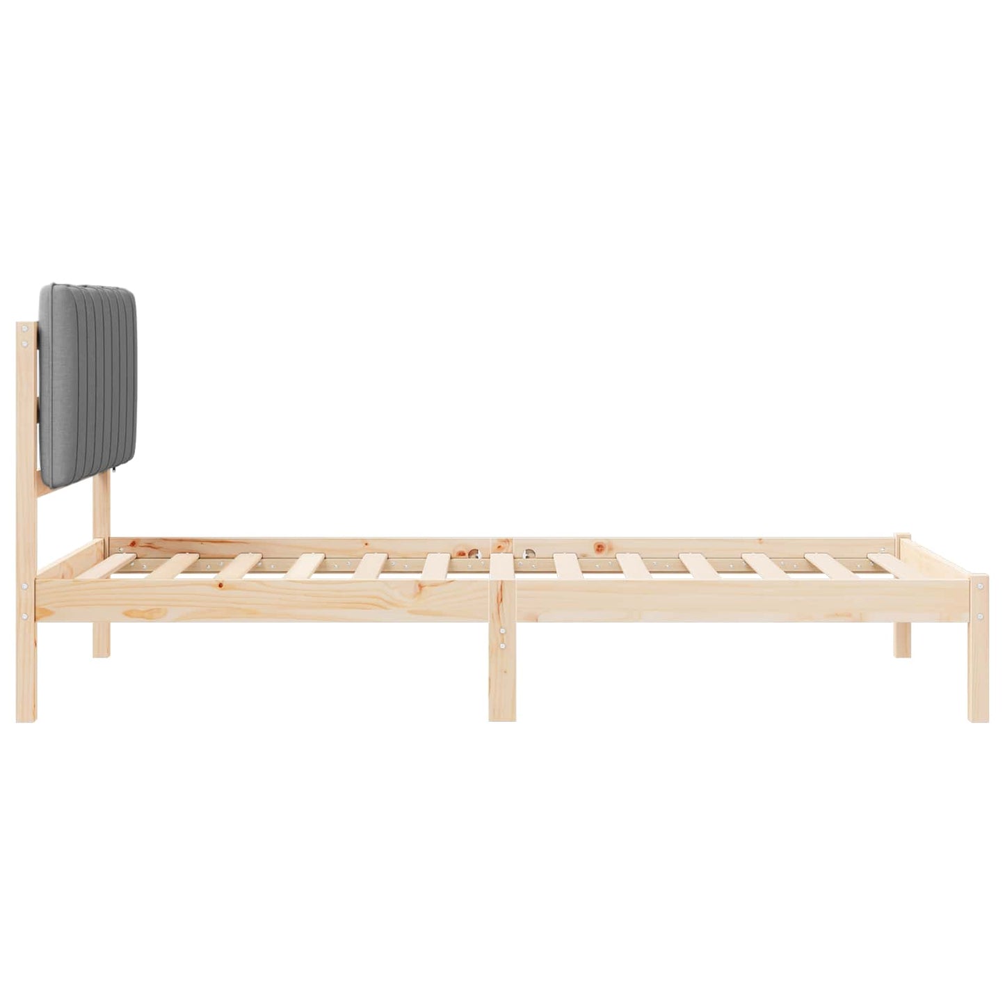Bedframe met Gevoerd Hoofdgedeelte Lichtgrijs 100 x 200 cm is nu te koop bij PeponiXL, paradijselijk wonen!