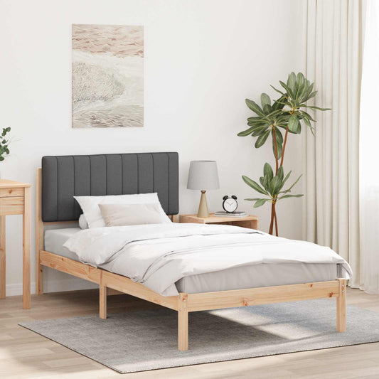 Bedframe met Gevoerd Hoofdgedeelte Donkergrijs 100 x 200 cm is nu te koop bij PeponiXL, paradijselijk wonen!