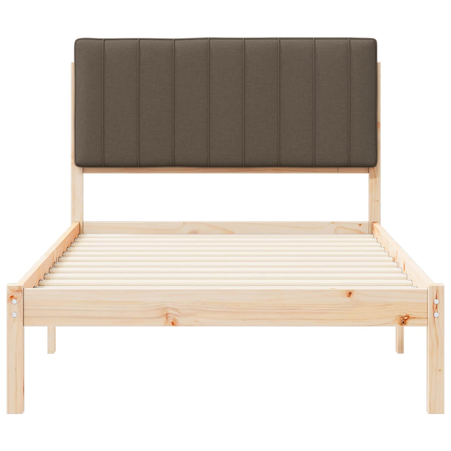 Bedframe met Gevoerd Hoofdgedeelte Taupe 100 x 200 cm is nu te koop bij PeponiXL, paradijselijk wonen!