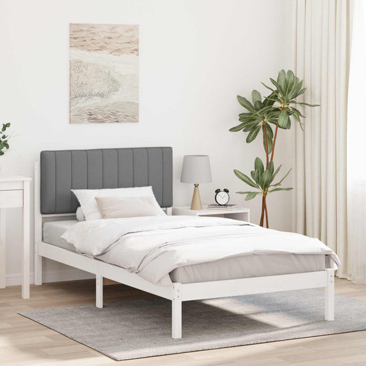 Bedframe met Gevoerd Hoofdgedeelte Lichtgrijs 100 x 200 cm is nu te koop bij PeponiXL, paradijselijk wonen!