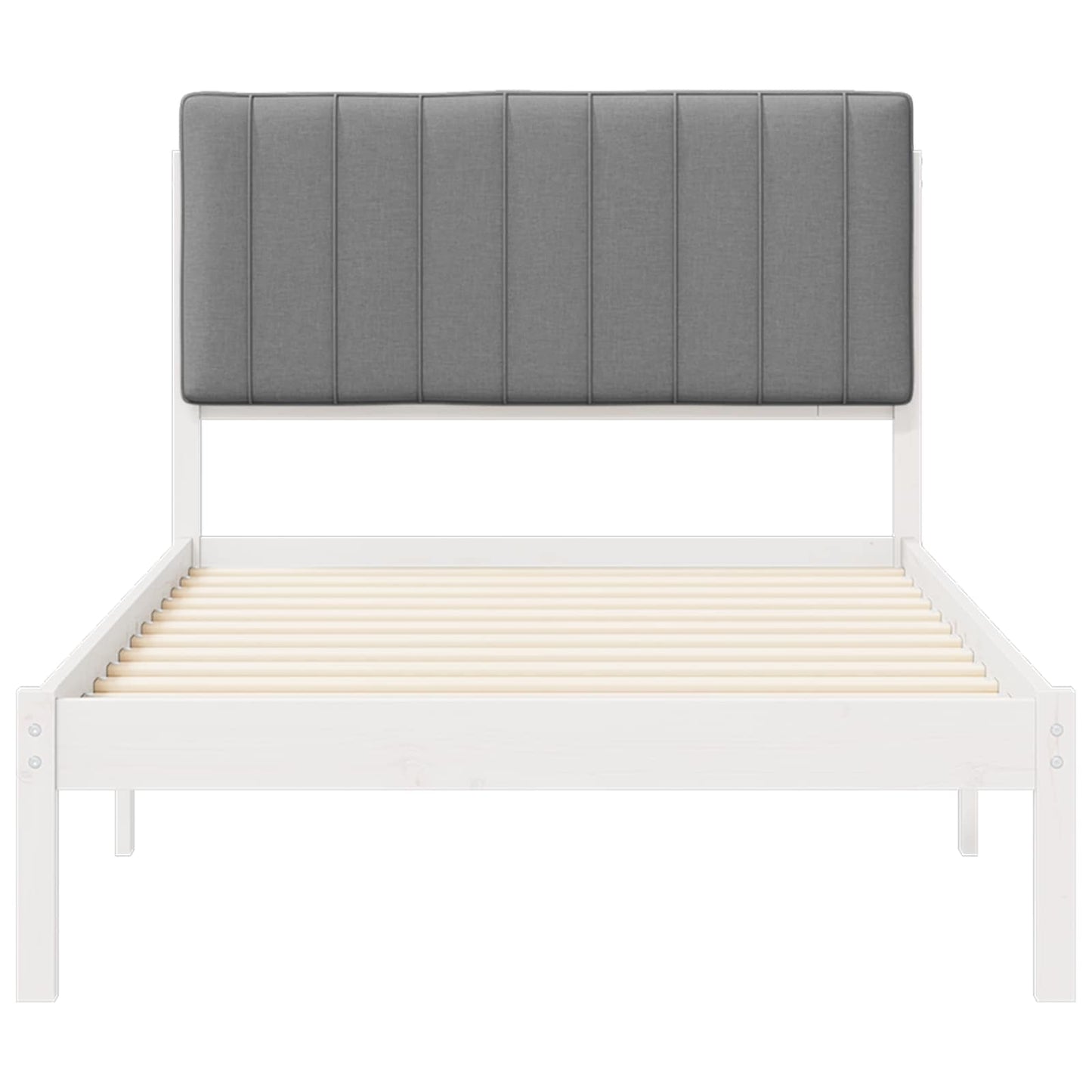 Bedframe met Gevoerd Hoofdgedeelte Lichtgrijs 100 x 200 cm is nu te koop bij PeponiXL, paradijselijk wonen!
