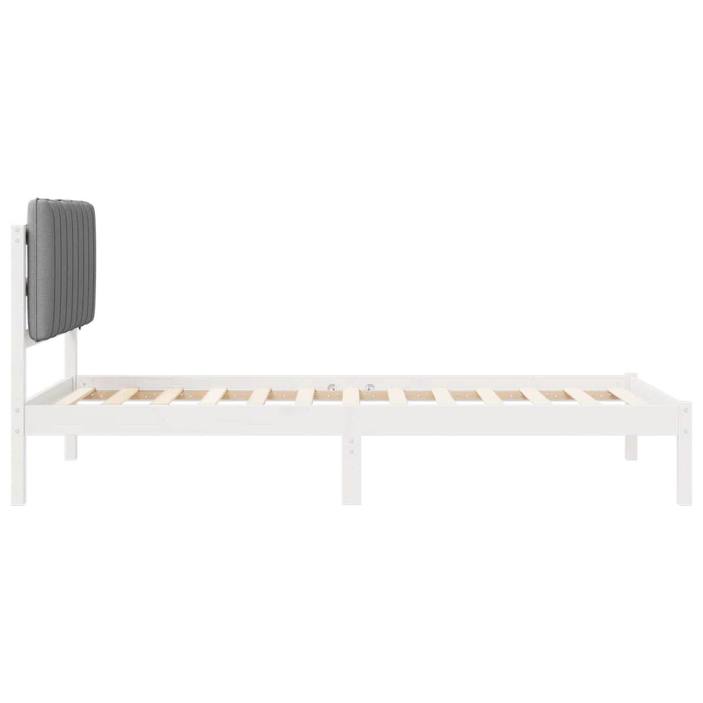Bedframe met Gevoerd Hoofdgedeelte Lichtgrijs 100 x 200 cm is nu te koop bij PeponiXL, paradijselijk wonen!