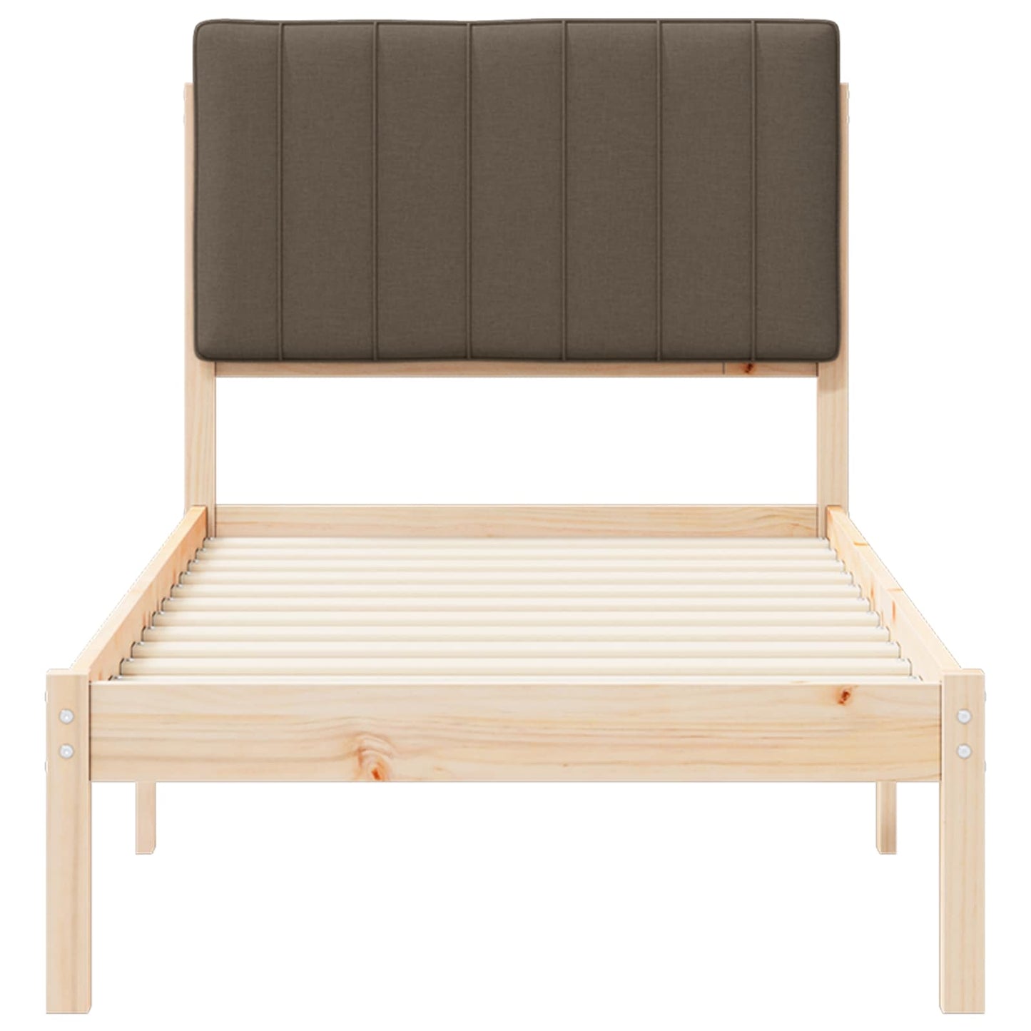 Bedframe met Gevoerd Hoofdgedeelte Taupe 80 x 200 cm is nu te koop bij PeponiXL, paradijselijk wonen!