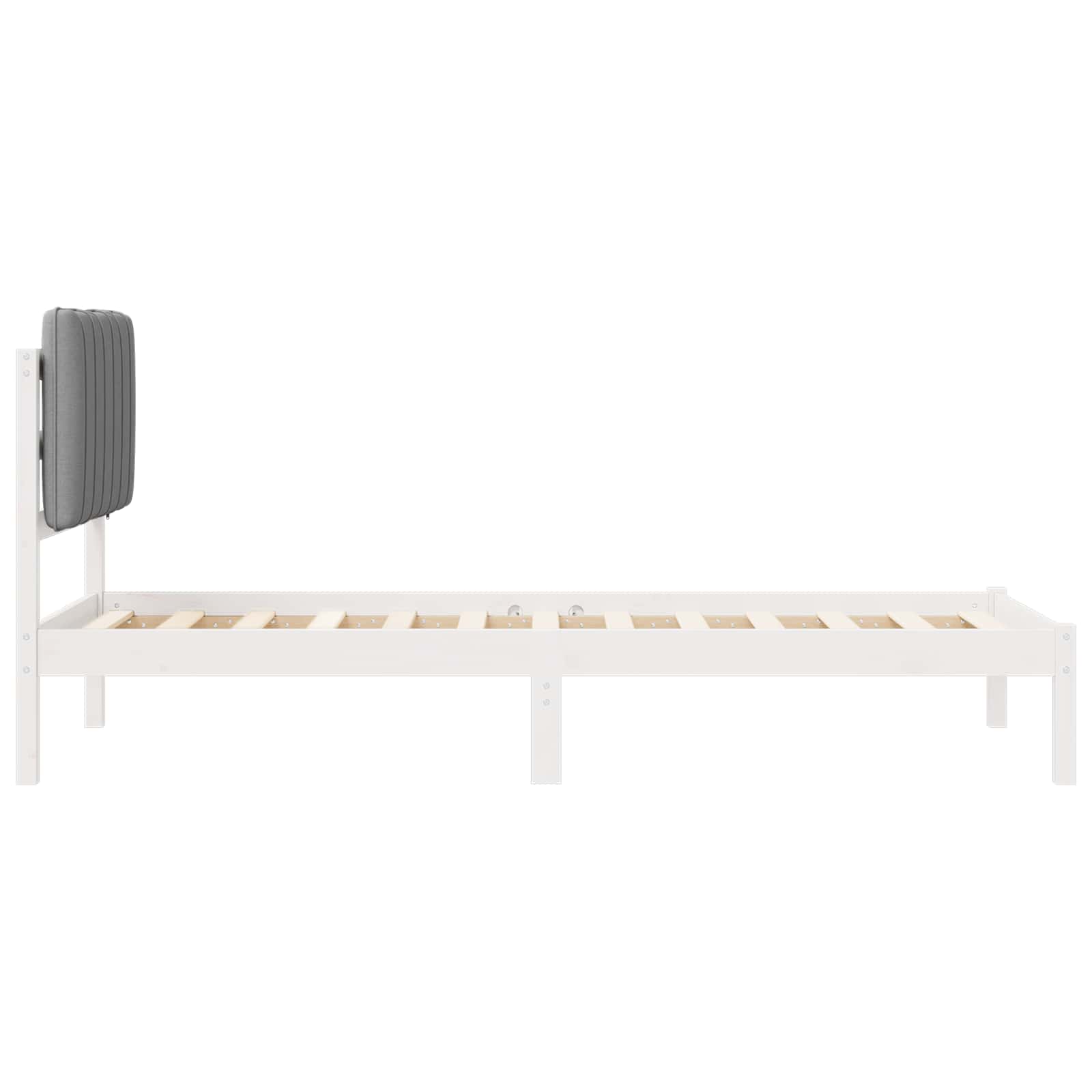 Bedframe met Gevoerd Hoofdgedeelte Lichtgrijs 80 x 200 cm is nu te koop bij PeponiXL, paradijselijk wonen!