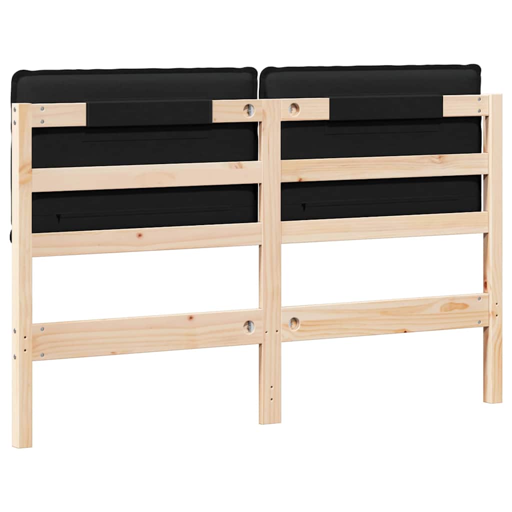 Gestoffeerd hoofdbord met hoofdeinde Natuurlijk en Zwart 160 cm is nu te koop bij PeponiXL, paradijselijk wonen!