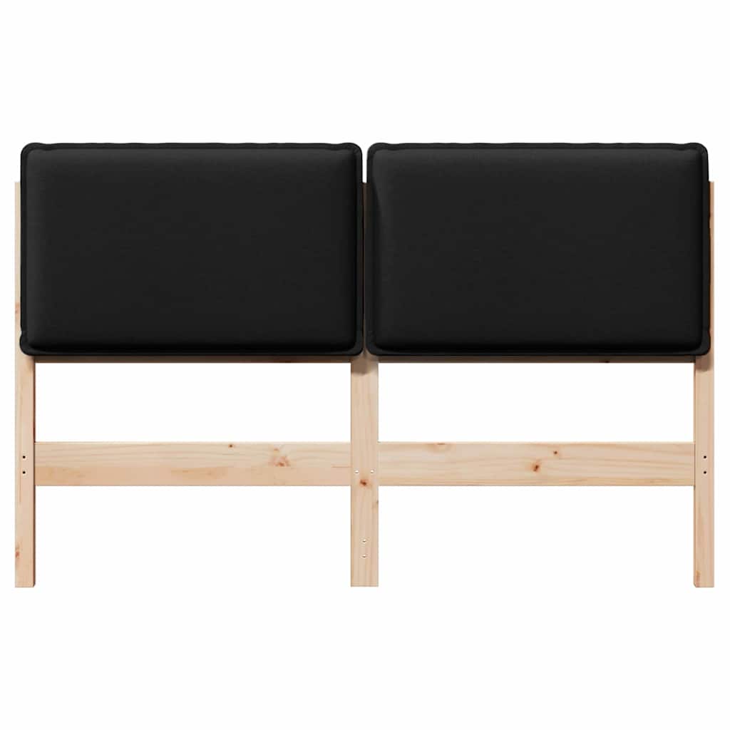 Gestoffeerd hoofdbord met hoofdeinde Natuurlijk en Zwart 160 cm is nu te koop bij PeponiXL, paradijselijk wonen!