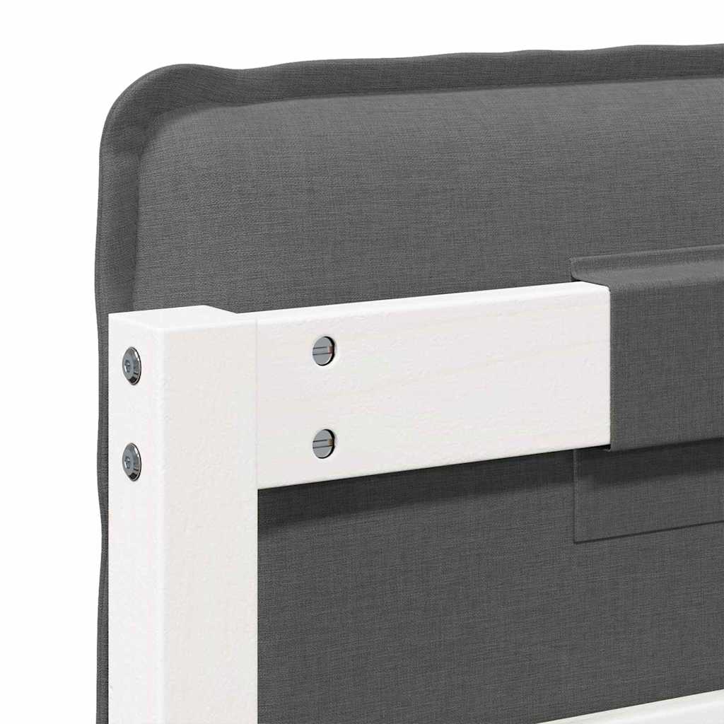 Gestoffeerd hoofdbord met hoofdeinde Wit en Lichtgrijs 160 cm is nu te koop bij PeponiXL, paradijselijk wonen!