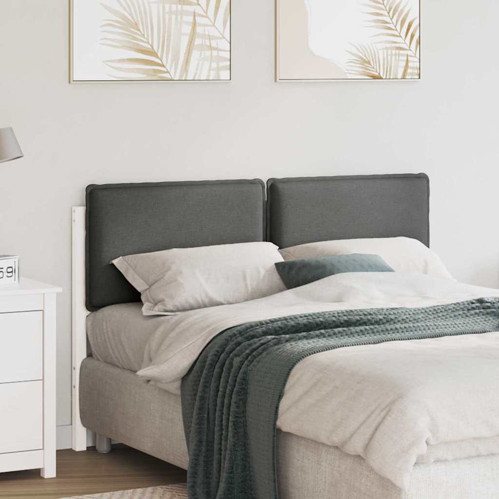 Gestoffeerd hoofdbord met hoofdeinde Wit en Lichtgrijs 150 cm is nu te koop bij PeponiXL, paradijselijk wonen!