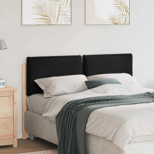 Gestoffeerd hoofdbord met hoofdeinde Natuurlijk en Zwart 140 cm is nu te koop bij PeponiXL, paradijselijk wonen!