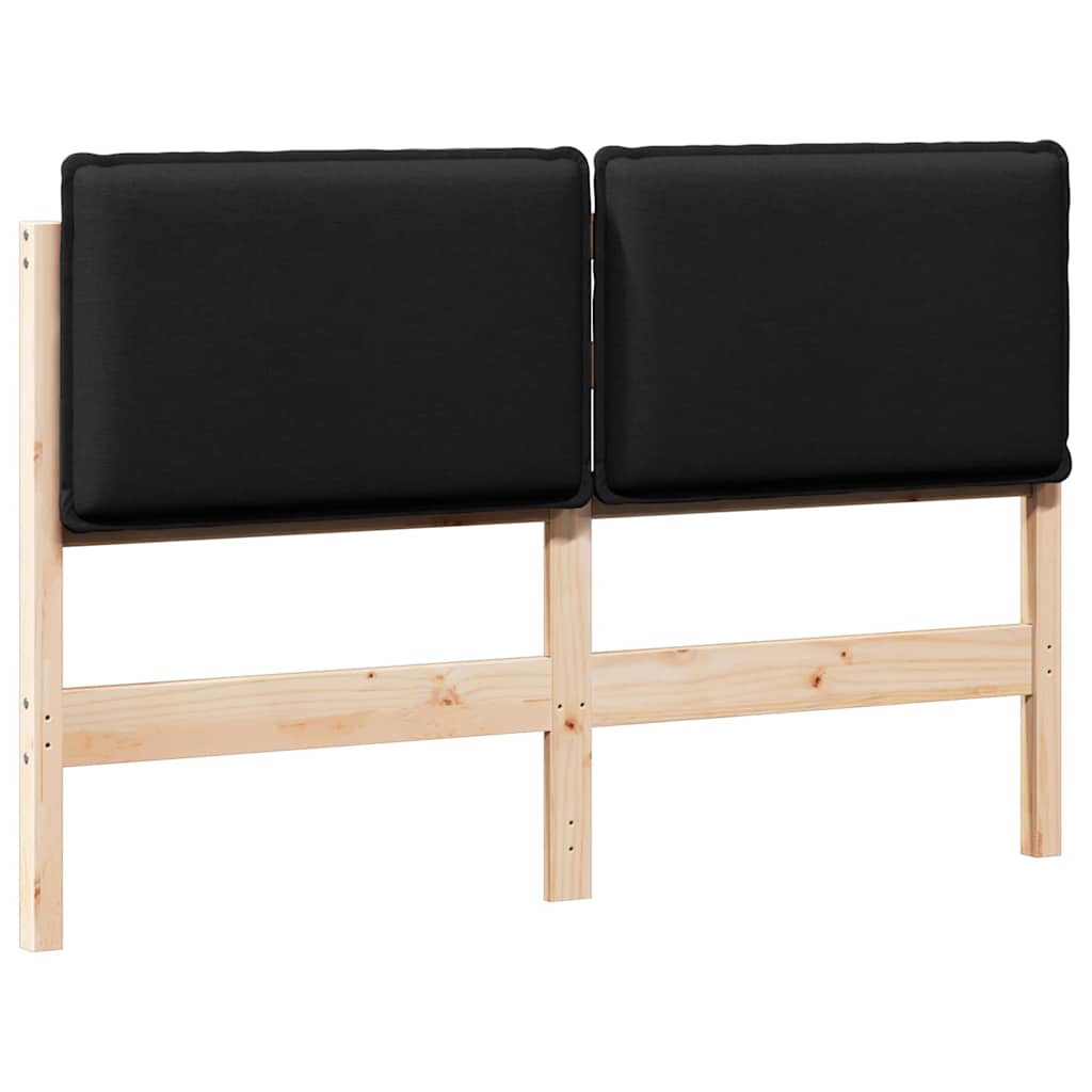 Gestoffeerd hoofdbord met hoofdeinde Natuurlijk en Zwart 140 cm is nu te koop bij PeponiXL, paradijselijk wonen!