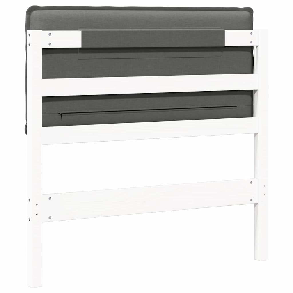Gestoffeerd hoofdbord met hoofdeinde Wit en Lichtgrijs 100 cm is nu te koop bij PeponiXL, paradijselijk wonen!