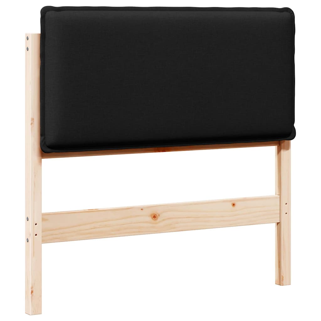 Gestoffeerd hoofdbord met hoofdeinde Natuurlijk en Zwart 90 cm is nu te koop bij PeponiXL, paradijselijk wonen!