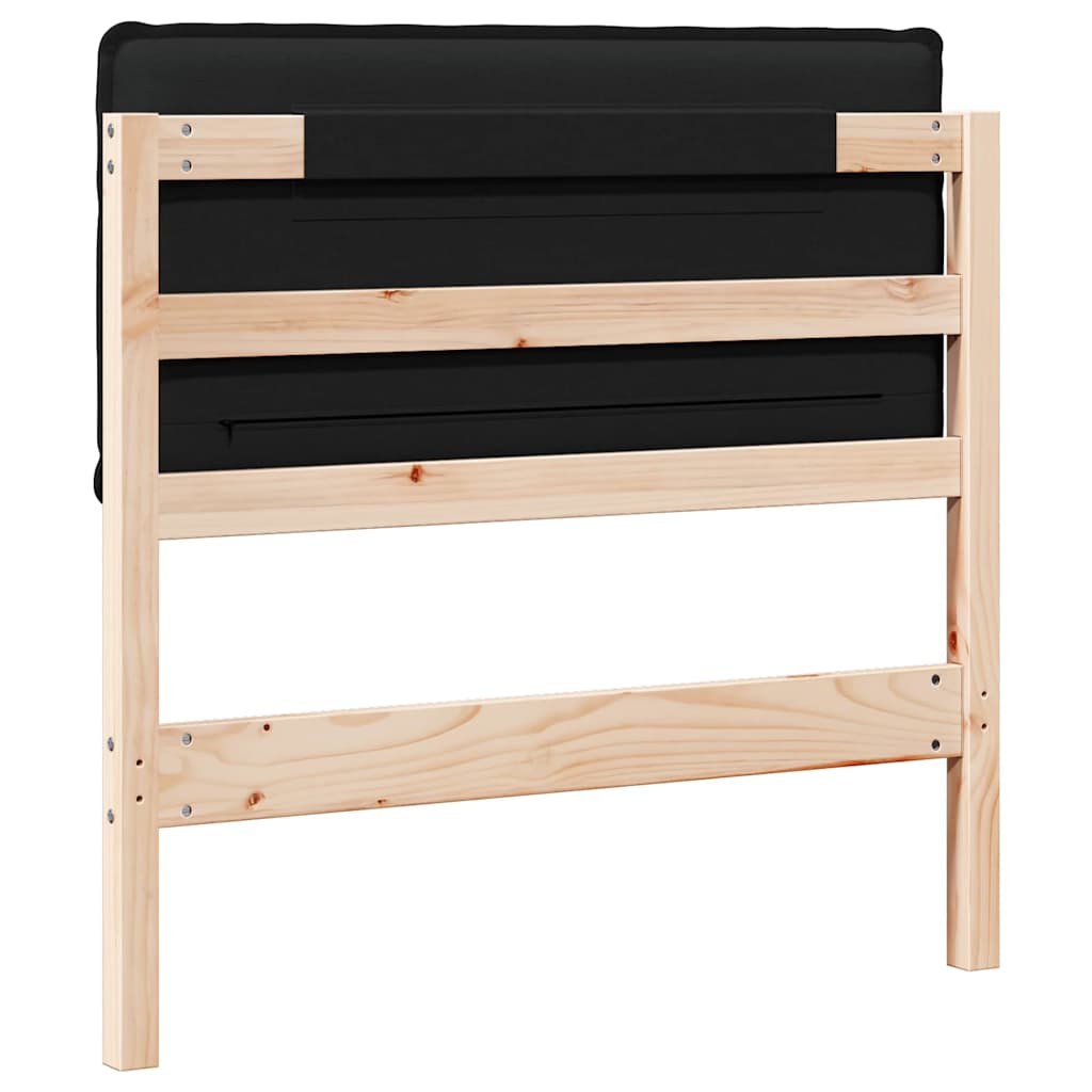 Gestoffeerd hoofdbord met hoofdeinde Natuurlijk en Zwart 75 cm is nu te koop bij PeponiXL, paradijselijk wonen!