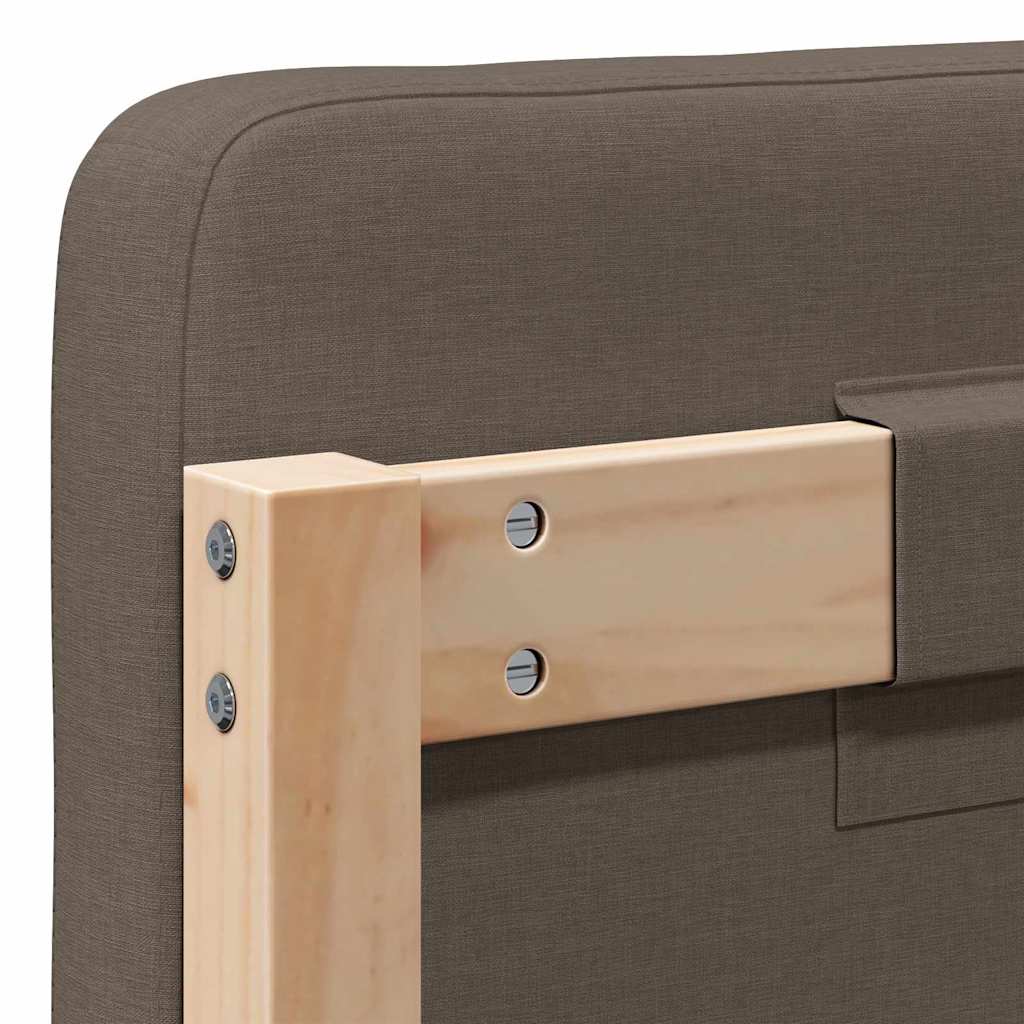 Gestoffeerd hoofdbord Bruin en Taupe 160 cm Massief grenenhout is nu te koop bij PeponiXL, paradijselijk wonen!