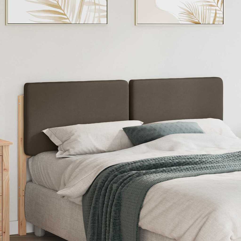 Gestoffeerd hoofdbord Bruin en Taupe 135 cm Massief grenenhout is nu te koop bij PeponiXL, paradijselijk wonen!