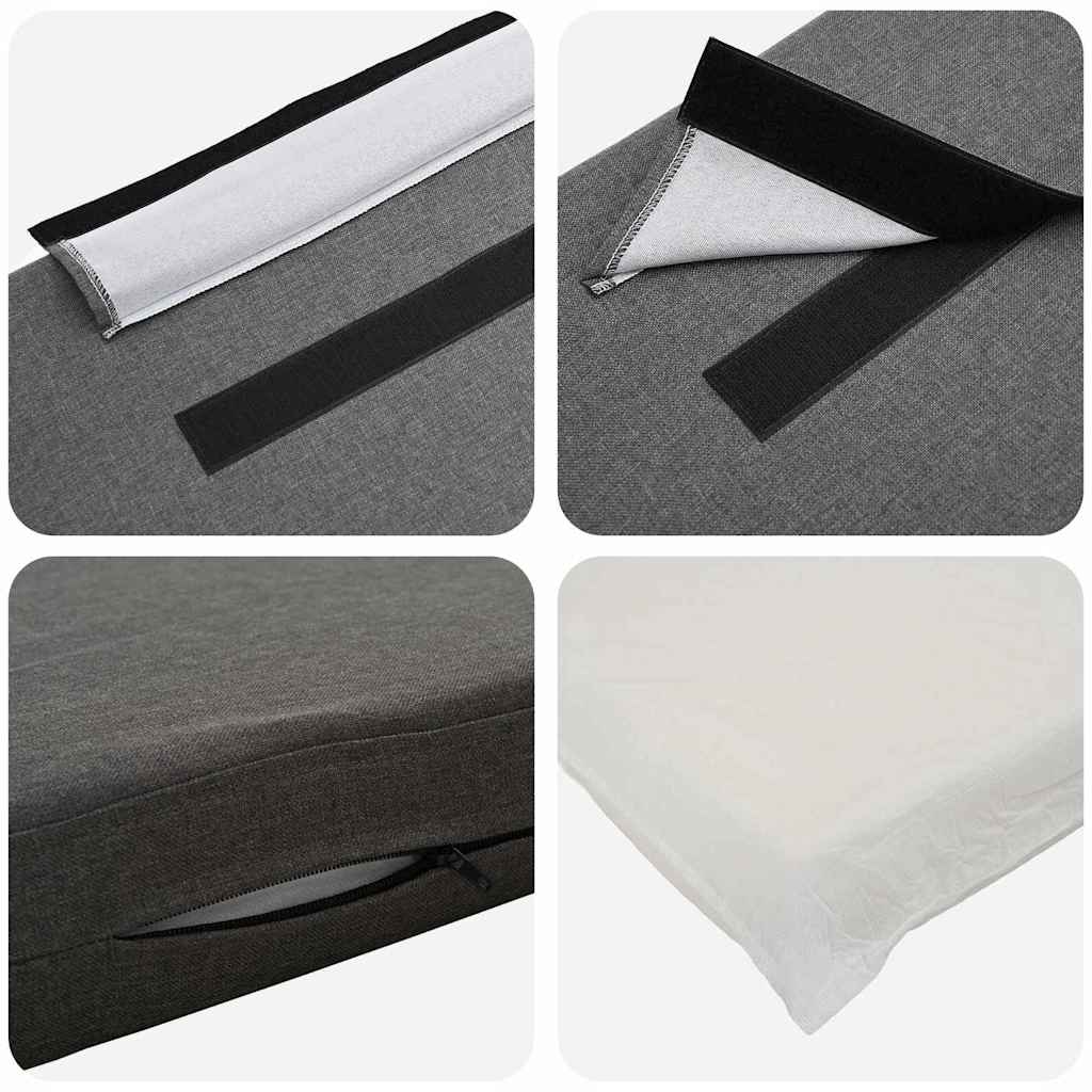 Gestoffeerd hoofdbord met hoofdeinde Wit en Lichtgrijs 100 cm is nu te koop bij PeponiXL, paradijselijk wonen!