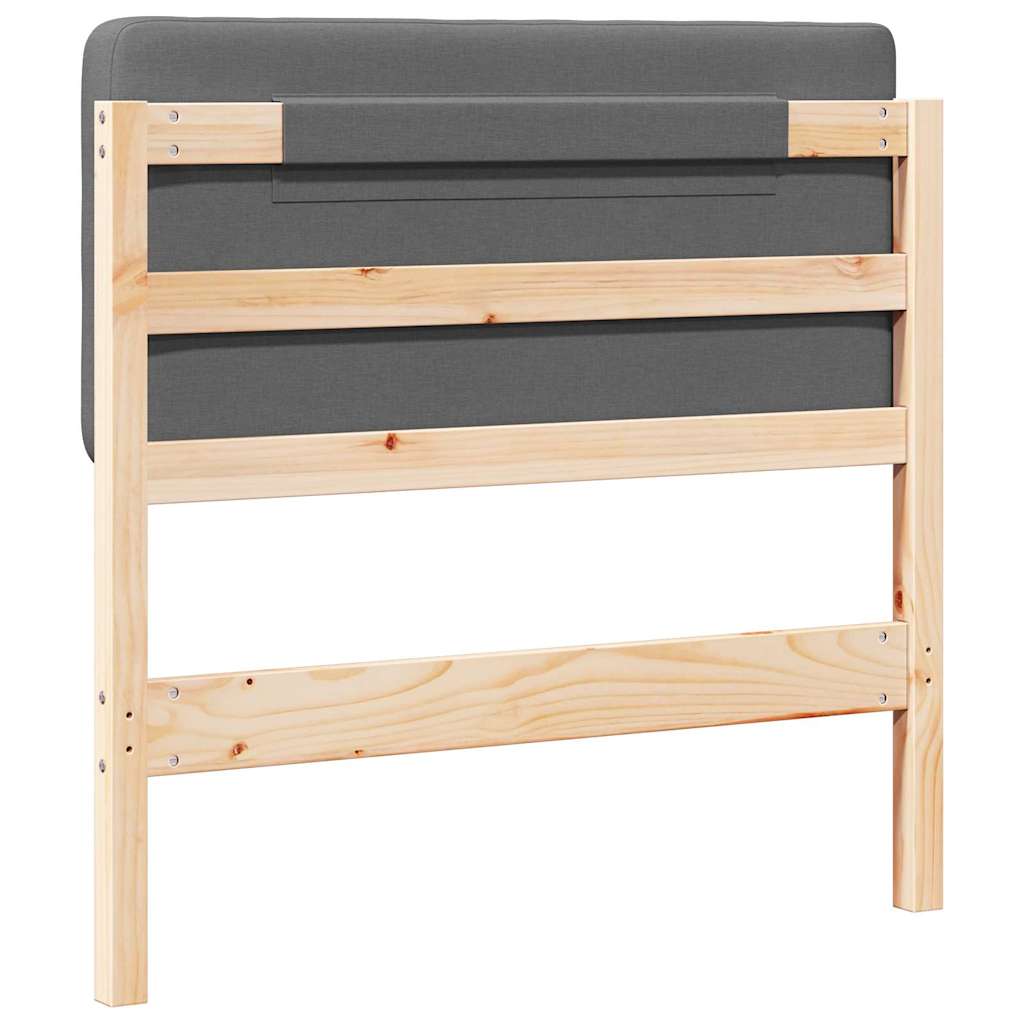 Gestoffeerd hoofdbord met hoofdeinde Bruin en Licht Grijs 90 cm is nu te koop bij PeponiXL, paradijselijk wonen!