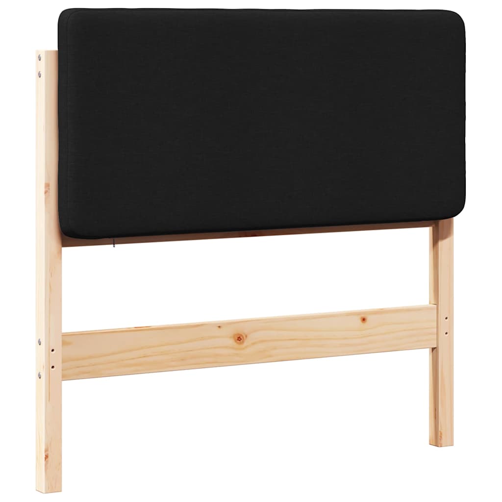 Gestoffeerd hoofdbord Bruin en zwart 90 cm Massief grenenhout is nu te koop bij PeponiXL, paradijselijk wonen!