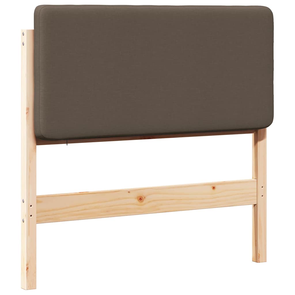 Gestoffeerd hoofdbord Bruin en Taupe 90 cm Massief grenenhout is nu te koop bij PeponiXL, paradijselijk wonen!