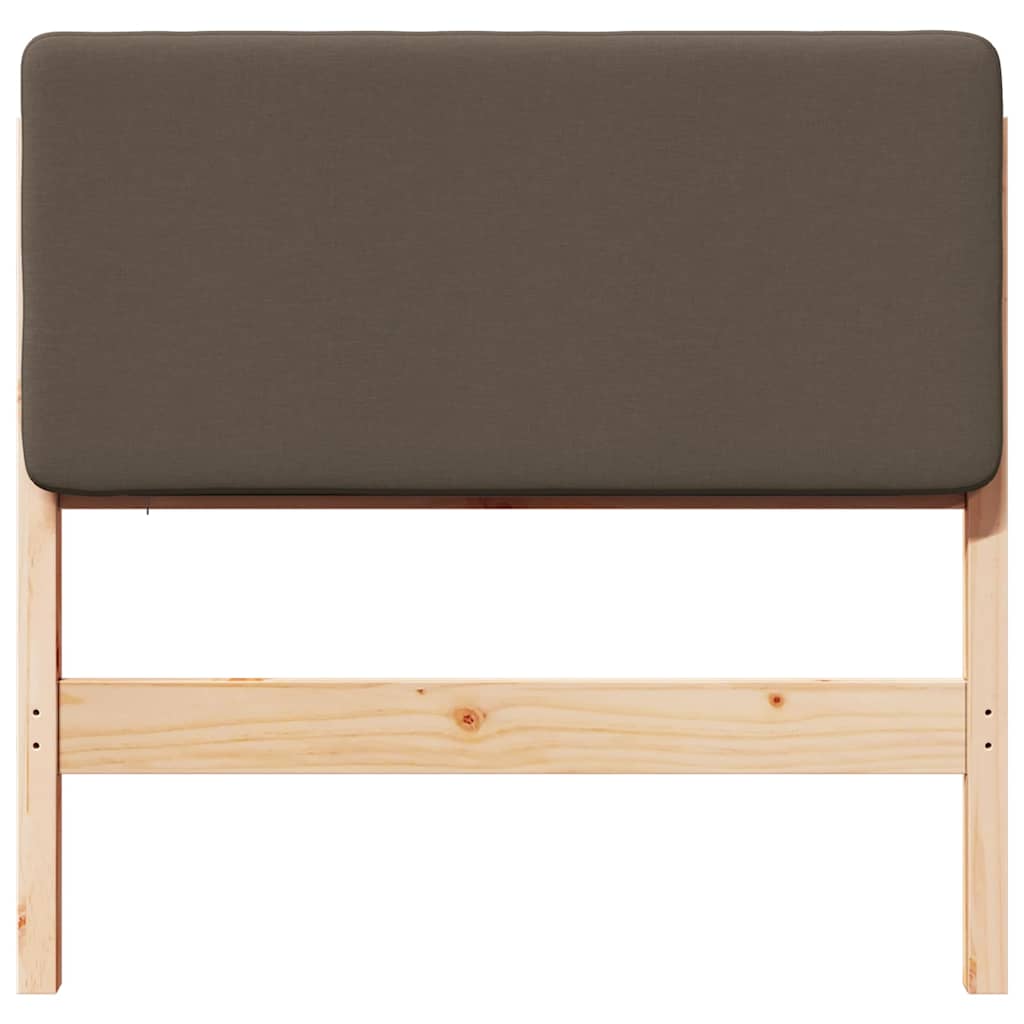 Gestoffeerd hoofdbord Bruin en Taupe 90 cm Massief grenenhout is nu te koop bij PeponiXL, paradijselijk wonen!