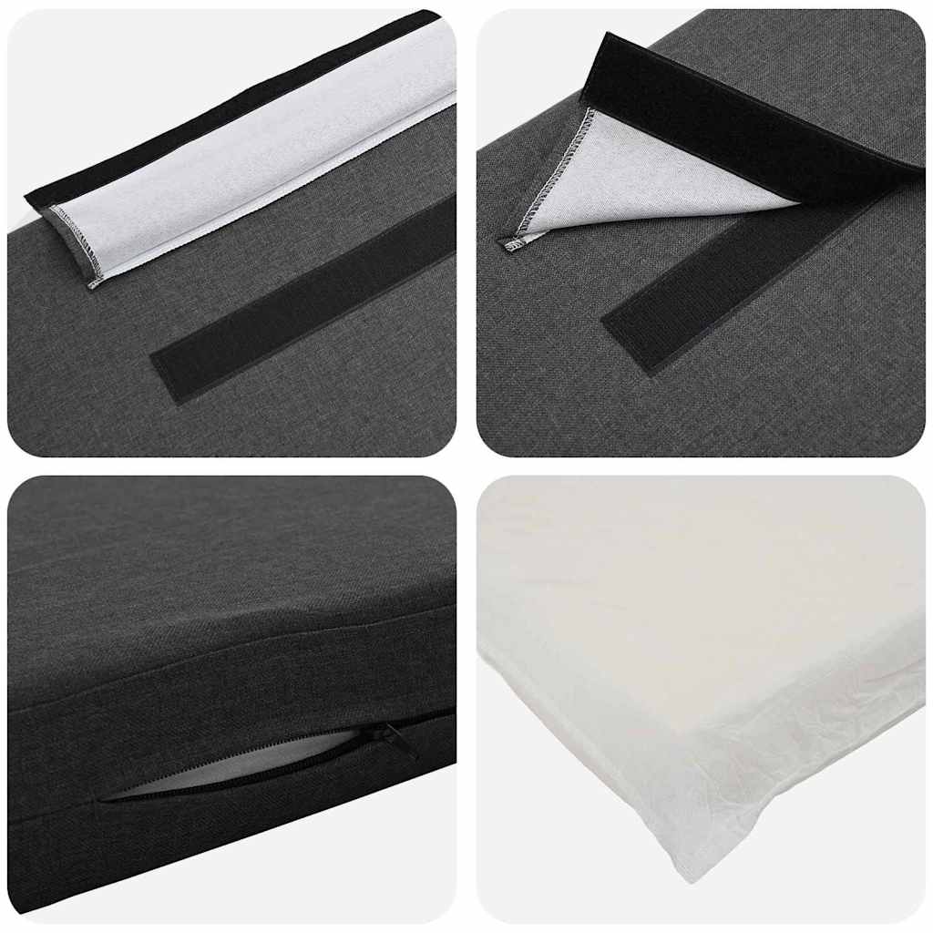 Gestoffeerd hoofdbord met hoofdeinde Bruin en Donkergrijs 80 cm is nu te koop bij PeponiXL, paradijselijk wonen!